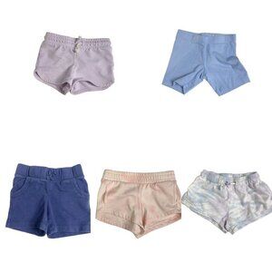 DSG GIRLS SHORTS Lot of 5 Summer Cotton Activewear Blue Purple Casual 4/5